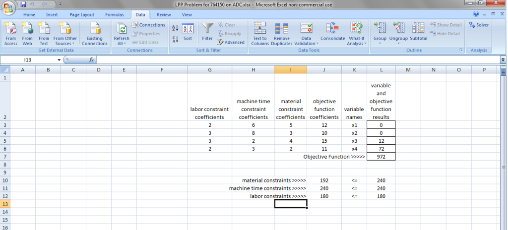 excel homework answers