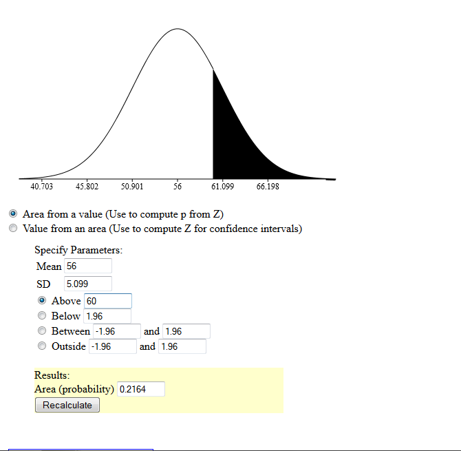 statistical calculations to prove normal distribution