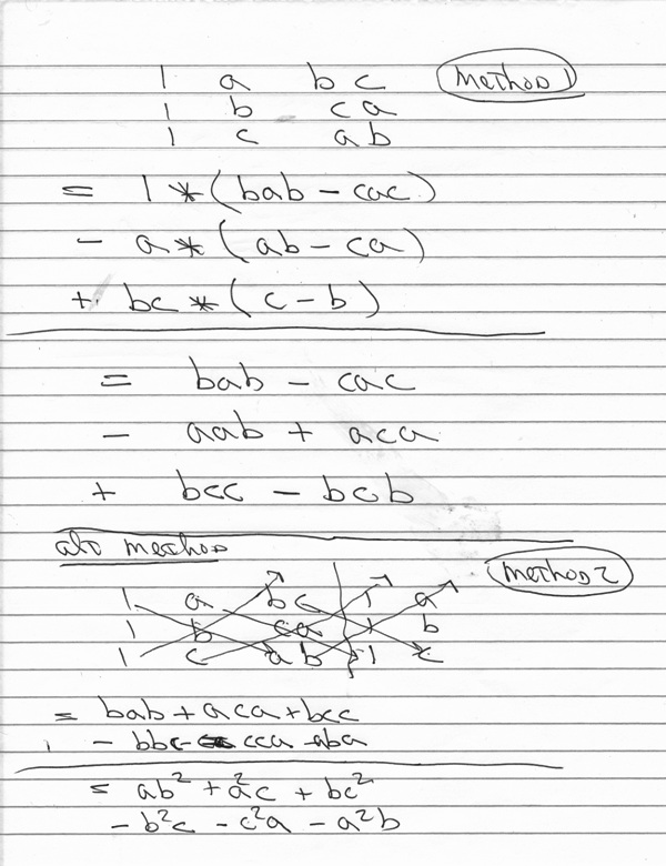 Solution Hi Sir I Have A 3x3 Determinant Problem 1 A 1 B Ca A B B C C A 1 C Ab Sir My Answer Is Contradicting The Given Solution Please Help Me In Solving