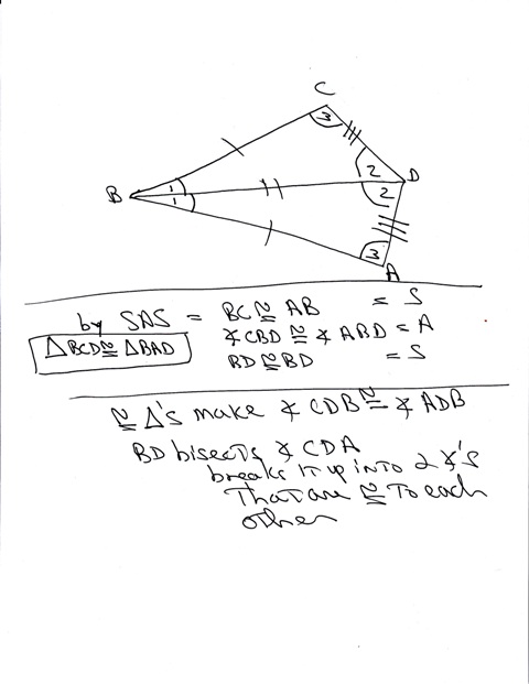 SOLUTION: Given: BC is congruent to BA and BD bisects angle CBA Prove ...