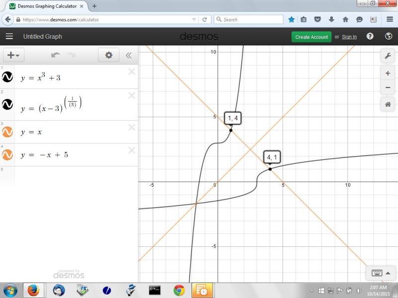 SOLUTION: Find the inverse function: {{{ y=x^3 +3 }}}