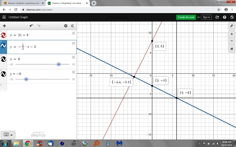 SOLUTION: The equation for line j can be written as y=2x + 8. Another ...